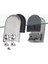 Cam Kelepçe 4x Paslanmaz Çelik 304 Cam Klips Kelepçe Cam Braket 8mm Cam 40MM Çubuk - Gümüş 4