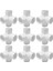 4WAY 1/2 In Tee Pvc Montaj Dirseği - Ağır Hizmet Tipi Pvc Niture Yapın - Pvc Yarım Inç Dirsek Parçaları [12'li Paket] 1
