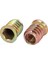 25 Adet M8 E-Somun Ahşap Ekleme Arayüz Vidaları Altıgen Soket Somun Bağlantı Parçaları, Pirinç Tonlu M8 x 15MM Mobilya Üzerinde Ayarlanabilir Vida Kayma Tesviye Ayakları Ayak 10 Adet 4
