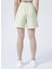 Lastikli Standart Kalıp Yeşil Kadın Şort - K-Sergino 2