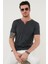 % 100 Pamuklu V Yaka Slim Fit T Shirt Erkek T SHİRT 5902122 1