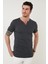 % 100 Pamuklu V Yaka Slim Fit T Shirt Erkek T SHİRT 5902122 4
