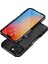 Apple Iphone 13 Pro Max 6.7 Inç Darbeye Dayanıklı Karbon Fiber Doku Galvanik Metal Telefon Kılıfı - Siyah Kırmızı (Yurt Dışından) 1