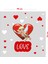 Balonlar Içinde Sevgililer Kalpler Sevgililer Günü Cam Vitrin Oda Stickerı 70CM 2