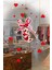 Birbirine Bağlı Uçuşan Kalpler Sevgililer Günü Cam Vitrin Oda Stickerı 70CM 2