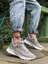 333 Triko Yüksek Taban Tarz Sneakers Gri Erkek Spor Ayakkabısı 1