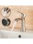 Tek Delikli Tek Kulplu Lavabo Bataryası Soğuk Su Banyo Lavabosu Fırçalı Nikel Musluk - 1