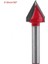 Tungsten Çelik Ağaç Işleme Cnc Router Bit Keskin V Oluk Kesme Aleti 6mm Mil 1