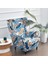 Yumuşak Sandalye Slipcover Direnç Esnek Vintage Oturma Odası Için Mobilya Mavi 5