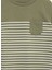 Bisiklet Yaka Oversize Çizgili Kırmızı Erkek Çocuk T-Shirt - Hakı Boy 3