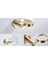 Falangshi Banyo Aksesuarları Robe Hooks Havlu Yüzük Tuvalet Fırçası Tutucu Sabunluk Banyo Donanım Seti Altın Fırçalanmış Wb8834 | Banyo Donanım Setleri (Yurt Dışından) 3