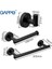 3-Piece Setbathroom Donanım Seti Siyah Robe Kanca Tek Havlu Bar Robe Kanca Kağıt Tutucu Banyo Aksesuarları | Banyo Donanım Setleri (Siyah) 2