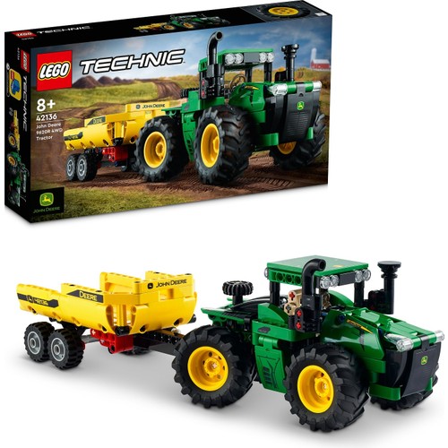 LEGO® Technic John Deere 9620R 4WD Traktör 42136 - 8 Yaş ve Üzeri Çocuklar için Detaylı bir Oyuncak Traktör Yapım Seti (390 Parça)