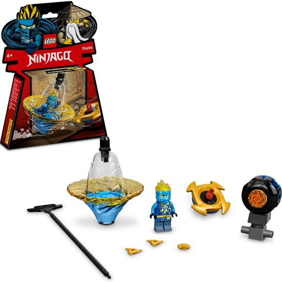 LEGO® NINJAGO® Jay'in Spinjitzu Ninja Eğitimi 70690 - 6 Yaş ve Üzeri için NINJAGO Jay İçeren Topaç Oyuncak Yapım Seti (25 Parça)