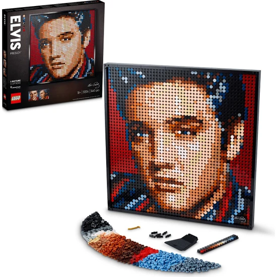 LEGO Art #Kral# Elvis Presley 31204 - 18 Yaş ve Üzeri Elvis Hayranları için Koleksiyonluk Yaratıcı Yapım Seti (3445 Parça)