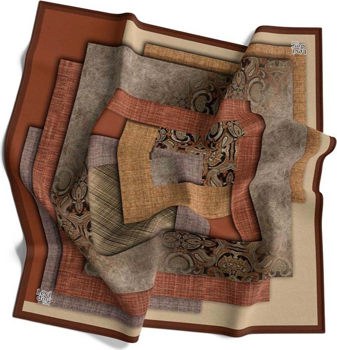 Lêvi D'or Levidor Lêvi D'or Yeni Sezon Trend Polyester 90X90 Twill (Tivil) Eşarp Modeli Tesettür Nağme Ürünü görsel 5