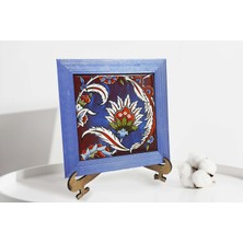 Kütahya Çini 10X10 cm Çerçeveli Çini Desenli Karo