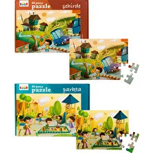 Eolo Yayıncılık Eolo +4 Yaş Şehirde ve Parkta 2'li Puzzle Set (Eolo)