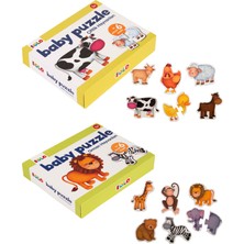 Eolo Yayıncılık Eolo +1 Yaş Çiftlik Hayvanları ve Orman Hayvanları Baby Puzzle 2’li Set (Eolo)