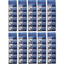 Mettzchrom 50 Adet 3 Volt CR2032 Lityum Düğme Para Pil (Bios-Kepenk-Kumanda-Hesap Makinesi Lithum Pili)
