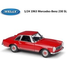 Welly 1963 Mercedes Benz 230SL 1/24 Kırmızı Model Araba