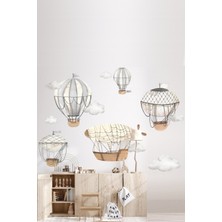 Kt Grup Vintage Balonlar ve Bulutlar Çocuk Odası Duvar Sticker