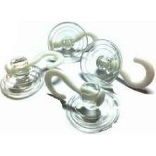 Hellove Plastik Kancalı 40 mm 10 Adet Şeffaf Vantuz Askı