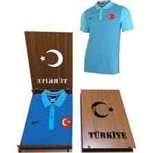 Milli Takım Forma Türkiye Pamuklu Polo Yaka Orijinal Tshirt (Ahşap Kutulu)