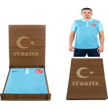 Milli Takım Forma Türkiye Pamuklu Polo Yaka Orijinal Tshirt (Ahşap Kutulu)