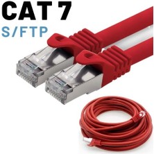 IRENIS CAT7 S/FTP Ethernet (Network, LAN) Kablosu, Kırmızı, 1 metre