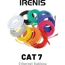 IRENIS CAT7 S/FTP Ethernet (Network, LAN) Kablosu, Kırmızı, 1 metre