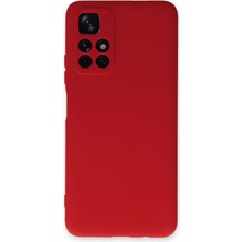 Caseart Xiaomi Redmi Note 11 Kapak Kamera Korumalı Içi Kadife Lansman Silikon Kılıf - Kırmızı