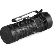Guangdong Spirit T2 Xpl-V6 400 Lümen Süper Parlak Mini Klips 16340 El Feneri USB Şarj Edilebilir Cep Mini Mıknatıslı Çok Fonksiyonlu El Feneri L (Yurt Dışından)