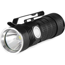 Guangdong Spirit T2 Xpl-V6 400 Lümen Süper Parlak Mini Klips 16340 El Feneri USB Şarj Edilebilir Cep Mini Mıknatıslı Çok Fonksiyonlu El Feneri L (Yurt Dışından)