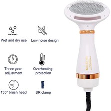 Liveasy 2'Si 1 Aradapet Köpek Saç Kurutma Makineleri Ve Tarak Fırçası - Altın (Yurt Dışından)