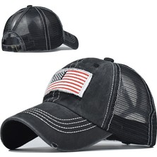 Yeni Yıkanmış Pamuk Beyzbol Şapkası Erkekler Içın Nakış Amerikan Bayrağı Casquette Yaz Örgü Kap Kadın Bahar Şapka Moda Aksesuarları (Yurt Dışından)
