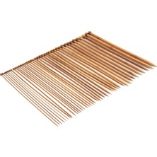 Guangdong Spirit Aracı 20 Çift 40 Adet 36CM Tek Sivri Bambu Örgü Dikiş Iğneleri Seti 2mm-8mm