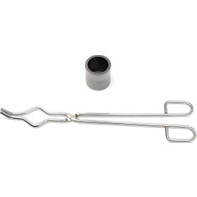 Guangdong Spirit Tool 50X50MM Altın Gümüş Eritme Kalıbı Grafit Pota + 35CM Tong Lab Eritme Kiti