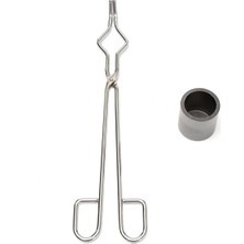 Guangdong Spirit Tool 50X50MM Altın Gümüş Eritme Kalıbı Grafit Pota + 35CM Tong Lab Eritme Kiti