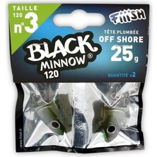 Fiiish Black Minnow BM120/3 BM002 Off Shore 25GR Kaki Jig Head