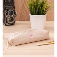 Hediye Dükkanı Kişiye Özel Kadına Hediye Isim Yazılı Keten Bez Kalemlik