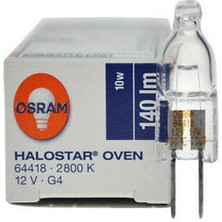Osram Halostar Oven Ac 12V 10 Watt G4 Duy Sarı Işık Fırın 200 Derece Kapsül Ampül