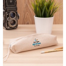 Hediye Dükkanı Kişiye Özel  Gemi Yapımı Öğretmeni Keten Bez Kalemlik