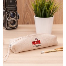 Hediye Dükkanı Kişiye Özel  Hakim Keten Bez Kalemlik