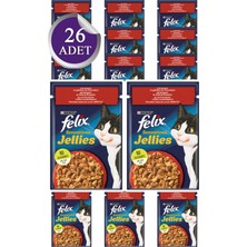 Felix Sensations Sğır Etli & Domatesli 26 x 85 gr (Yeni Paket)