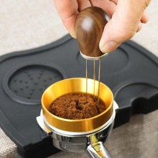 Linming SunniMix Espresso Kurcalaması Daha Geniş Bir Karıştırın Alan Level Iğne Tipi Toz Dağıtıcı Aracı Gümüş Ceviz
