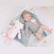 Organicera Organik Uzun Kollu Tshirt Bebek Body Gri Melanj