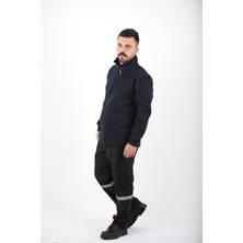 Mualta Erkek Regular Fit Balıkçı Yaka Uzun Kollu Lacivert Sweatshirt