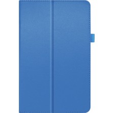 Hello-U Samsung Galaxy Tab S6 Lite Için Stand Tasarımlı Deri Tablet Kılıfı - Mavi (Yurt Dışından)