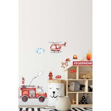 Kt Grup Yavru Köpeğin Itfaiye Kulübü Çocuk Odası Duvar Sticker Seti